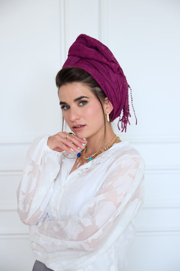 ⁦מטפחת אלבה מגנטה⁩ – תמונה ⁦2⁩